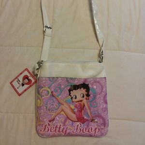 Betty Boop Flat Crossbody Handbag